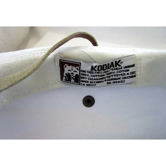 Men's Kodiak Rugged Outback Headwear Beige & Leather Strap - OS 100% Cotton NWT - Picture 12 of 16